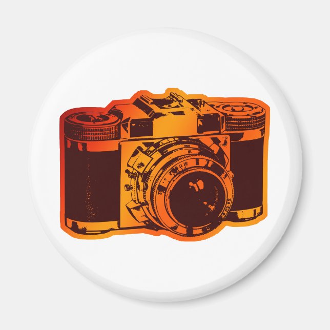 retro camera magnet (Front)