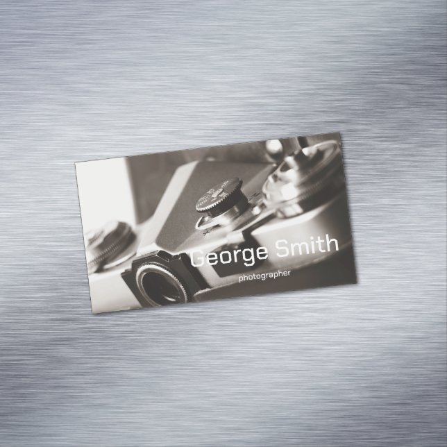 Retro camera magnetic business card (In Situ)