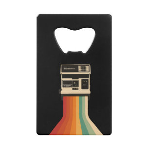 Retro Camera with Rainbow Print