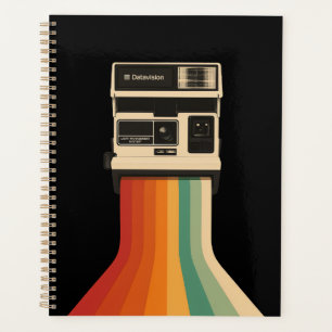 Retro Camera with Rainbow Print Planner