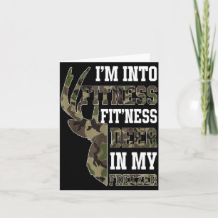 Retro Camo Deer Hunting Funny Wildlife Hunter Men Card