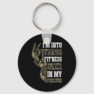 Retro Camo Deer Hunting Funny Wildlife Hunter Men  Key Ring