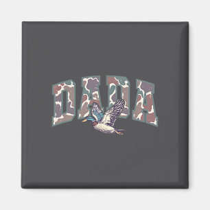 Retro Camo Duck Hunting Dada 1st Birthday Family M Magnet
