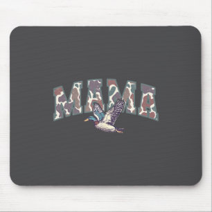 Retro Camo Duck Hunting Mama 1st Birthday Family M Mouse Pad