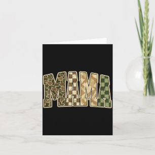 Retro Camo Hunting Mama Old Camo Mom  Card