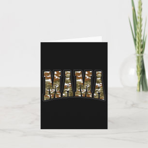 Retro Camo Hunting Mama Old Camo Mum Mothers Day Card