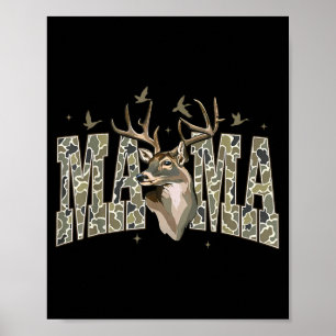 Retro camo hunting mama old camo mum mother's day  poster