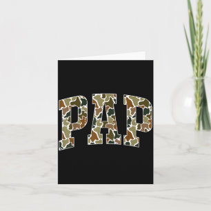 Retro Camo Hunting Pap Grandpa Camouflage Papa Card
