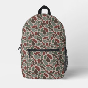Retro Camo (red green) Printed Backpack