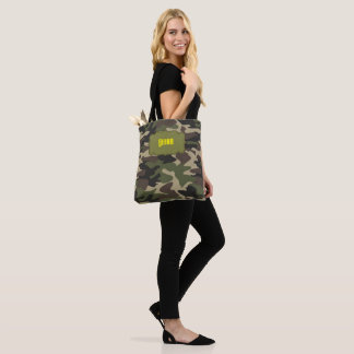 Retro Camo Tote - Custom Name & Monogram Bag