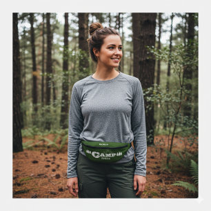 Retro Camp Bach Personalised Forest Green Bum Bags