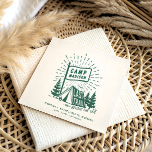 Retro Camp Bachelorette Girls Camping Weekend Napkin
