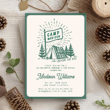 Retro Camp Bachelorette Girls Glamping Weekend