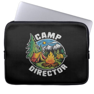 Retro Camp Director Camping Summer Camp Funny Camp Laptop Sleeve