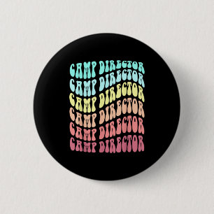 Retro camp director family campground summer 6 cm round badge
