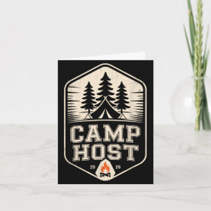 Retro camp host grandma trip staff crew director card