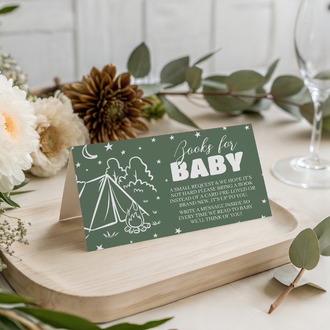Retro Camp Insert Books for Baby Card (Creator Uploaded)