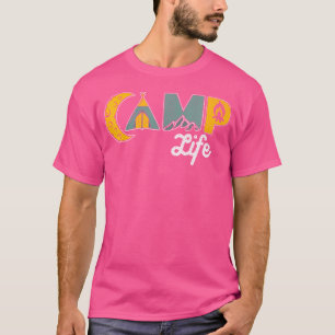 Retro Camp Life Outdoor Camping Mountain Hiking Hi T-Shirt