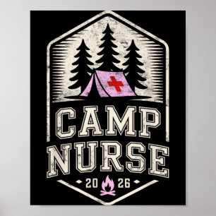 Retro camp nurse nursing school chaos coordinator poster