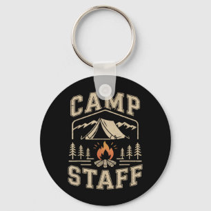 Retro Camp Staff Summer Camping Host Squad Staff Key Ring