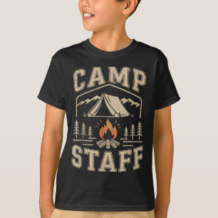 Retro Camp Staff Summer Camping Host Squad Staff T-Shirt