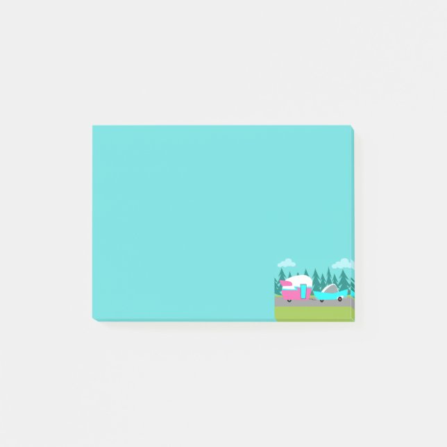 Retro Camper / Trailer and Car Post-It Notes (Front)
