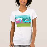 Retro Camper / Trailer and Car T-Shirt