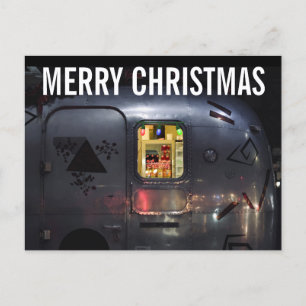 RETRO CAMPER TRAILER CHRISTMAS Postcards