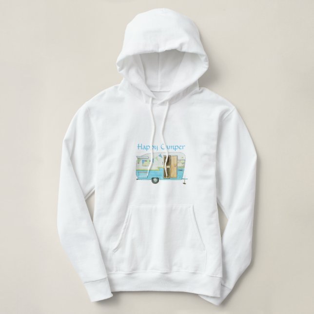 Retro Camper Trailer Hoodie (Design Front)