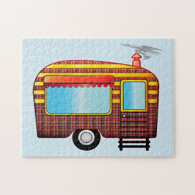 RETRO CAMPER TRAILER JIGSAW PUZZLES (Horizontal)
