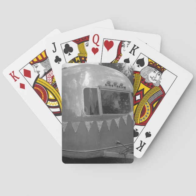 RETRO CAMPER TRAILER  playing cards (Back)