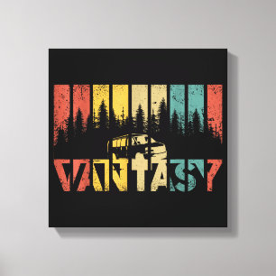 Retro Camper Van Life - Vintage Vanlife Canvas Print