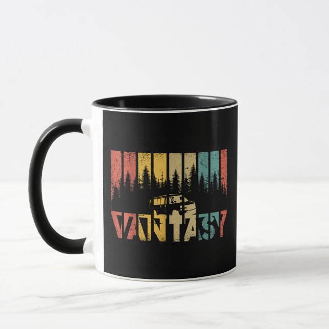 Retro Camper Van Life - Vintage Vanlife Mug (Left)