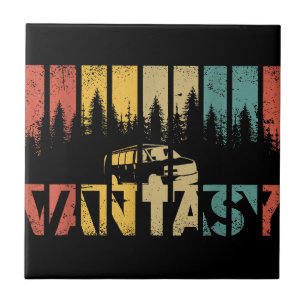 Retro Camper Van Life - Vintage Vanlife Tile