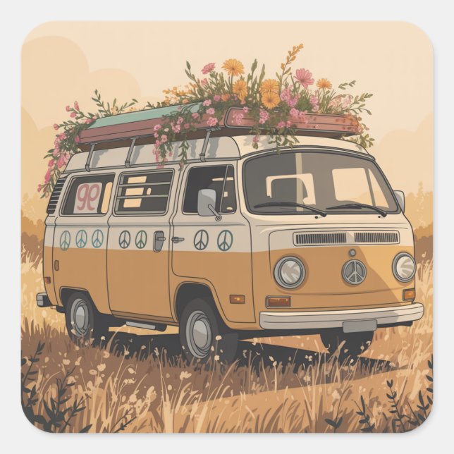 Retro Camper Van Sticker –  (Front)