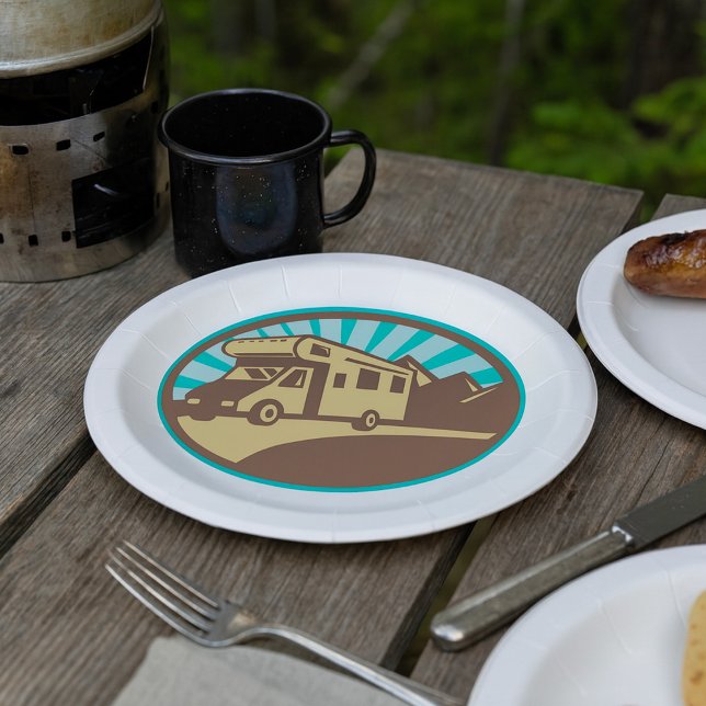 Retro Campervan Paper Plate (Creator Uploaded)