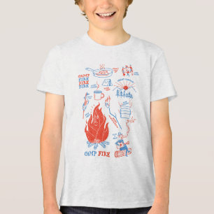 Retro Campfire Adventure – Funny Camping Activitie Tri-Blend Shirt