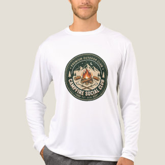 Retro Campfire Social Club Mountain Outdoor Badge Tri-Blend Shirt