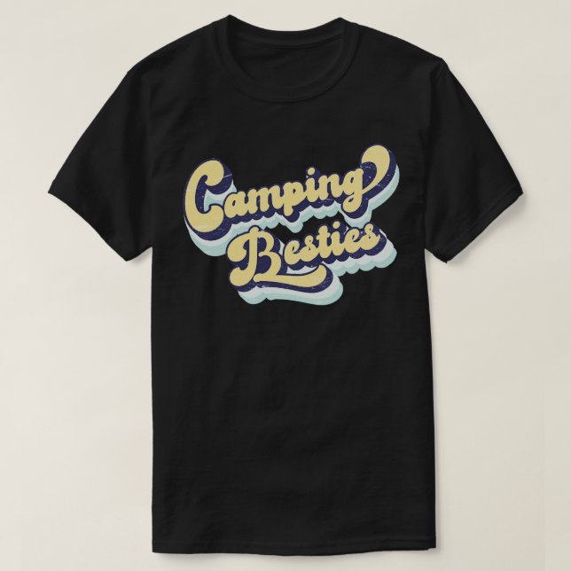 Retro Camping Besties Camping Lover Camper Gift T-Shirt (Design Front)