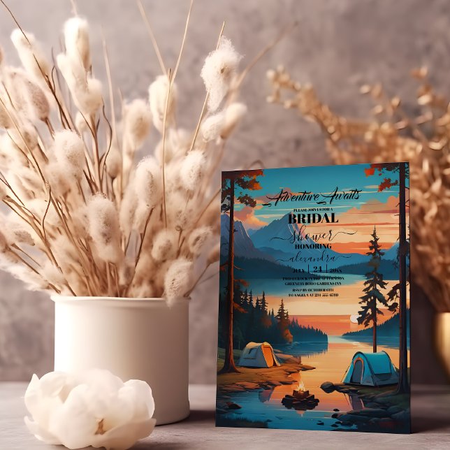 Retro Camping Bridal Shower Invitation (Creator Uploaded)