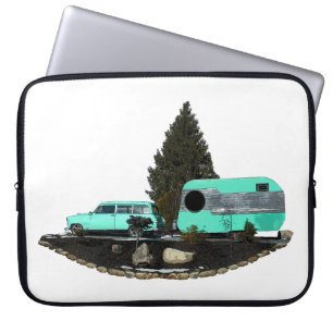 Retro Camping Car Trailer Laptop Sleeve