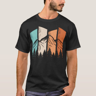 Retro Camping Hiking Nature Landscape T-Shirt