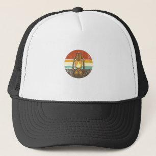 Retro Camping Lantern Trucker Hat