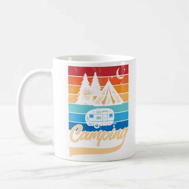 Retro Camping Vibes Coffee Mug (Left)