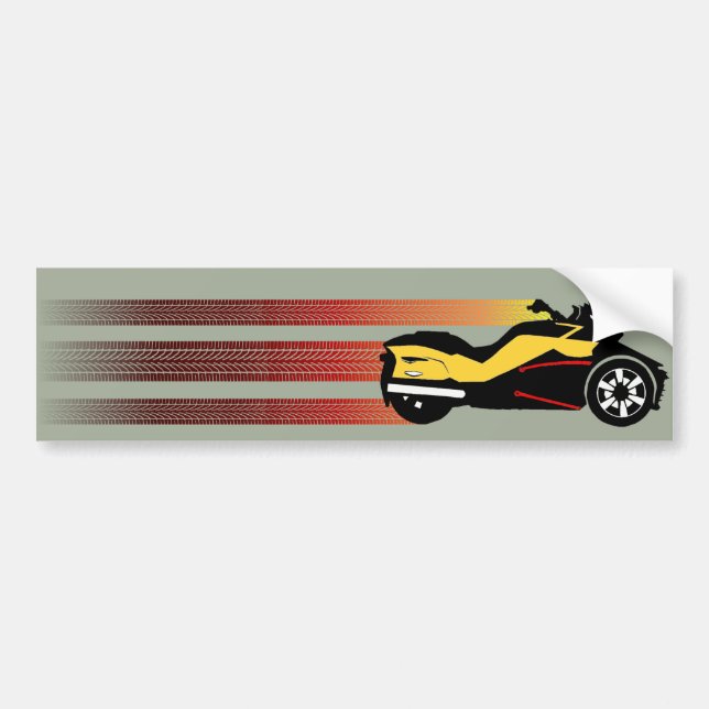 Retro Can Am Spyder Bumper Sticker (Front)