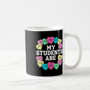Retro Candy Heart Teacher Valentine's Positive Aff Coffee Mug