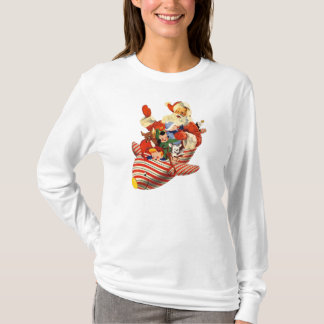 Retro Candy Rocket Santa Shirt