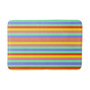 Retro Candy Stripes  Bath Mat