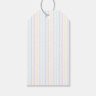 Retro Candy Stripes Pastel Multicolor Gift Tags
