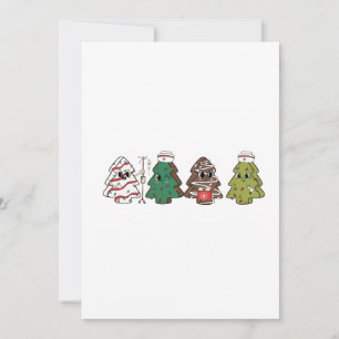 Retro Candy Tree Christmas Pink Bow Coquette Invitation
